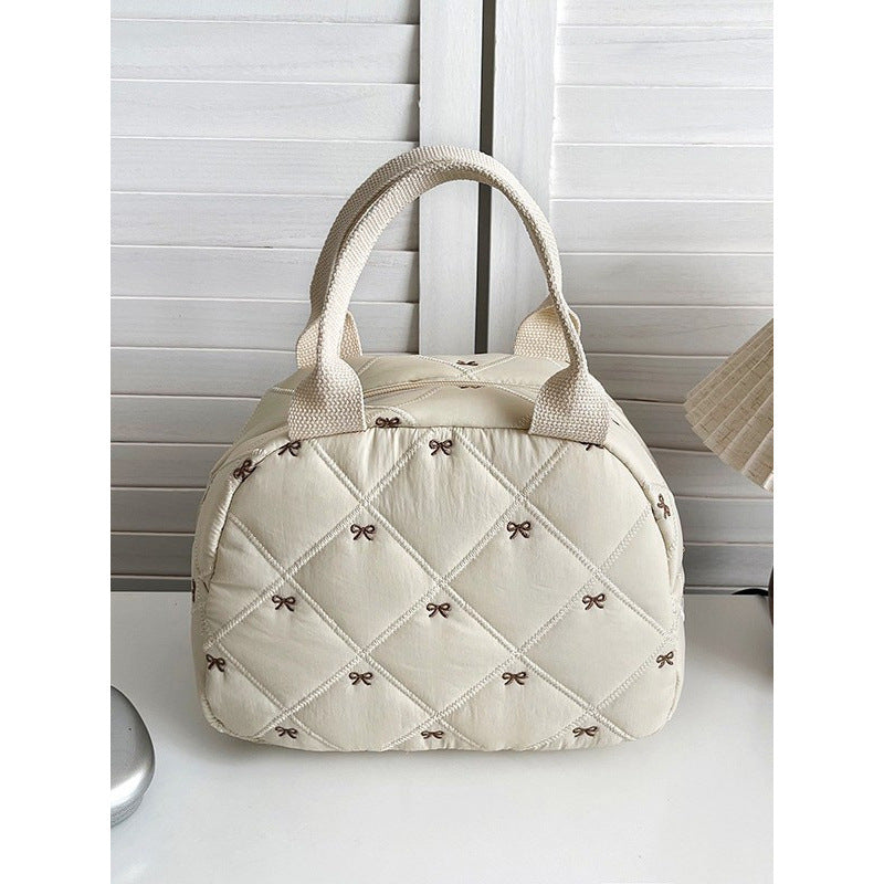 WoQuilted Bow Detail Handbag