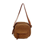 Compact Corduroy Crossbody Bag