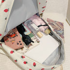 Backpack with Playful Strawberry Design