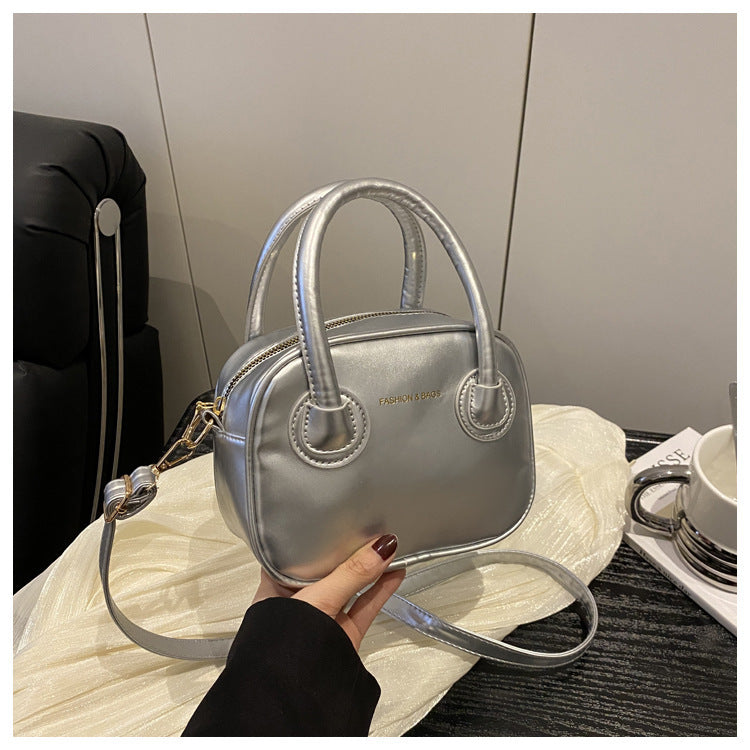 Ladies fashionable handbag with elegant pull handles and removable shoulder strap-https://detail.1688.com/offer/1024184593892.html-Calm Wears-Silver-nothing-Calm Wears