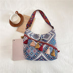 WoEthnic Patterned Flap Hobo Bag