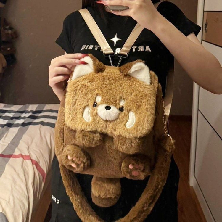 Plush Backpack with Cute Animal Design