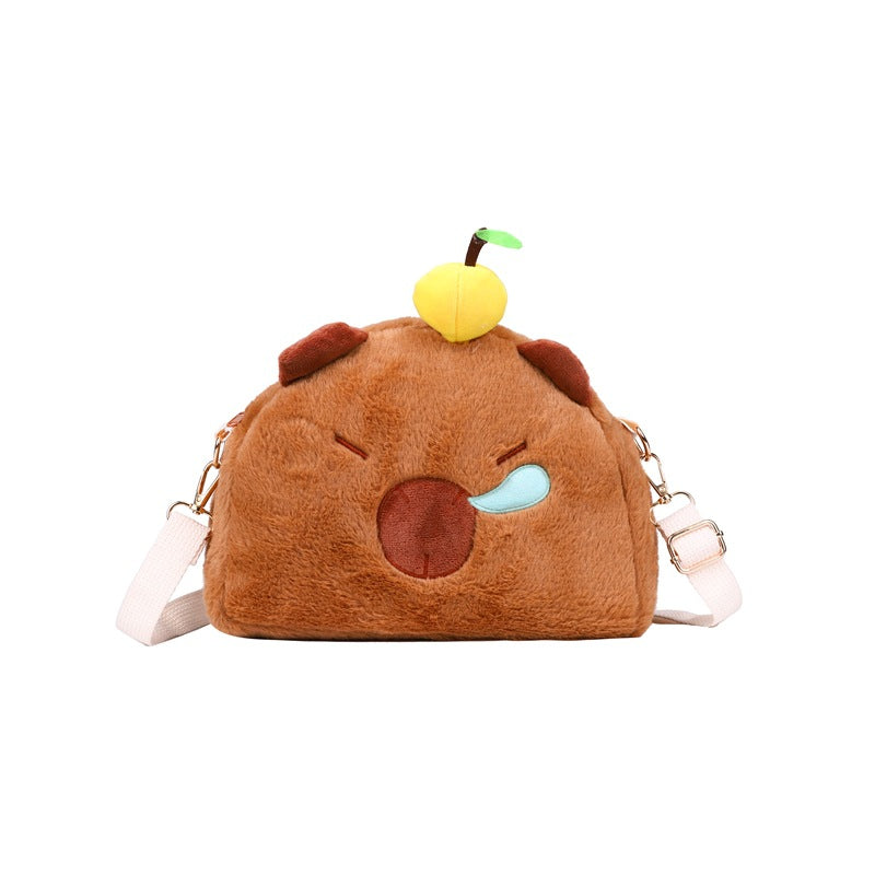 Plush Crossbody Bag In Cute Animal Design