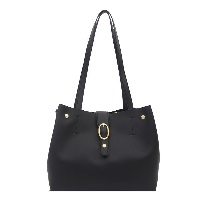 Structured Leather Tote Bag