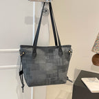 Textured Canvas Tote Bag
