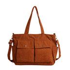 WoSpacious Corduroy Utility Tote Bag