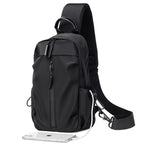 Sling backpack with multiple compartments