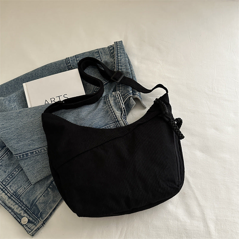 Eco-Friendly Ribbed Crossbody Bag