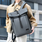 Roll-Top Laptop Backpack with Secure Closure Calm Wears