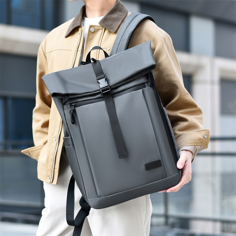 Roll-Top Laptop Backpack with Secure Closure Calm Wears