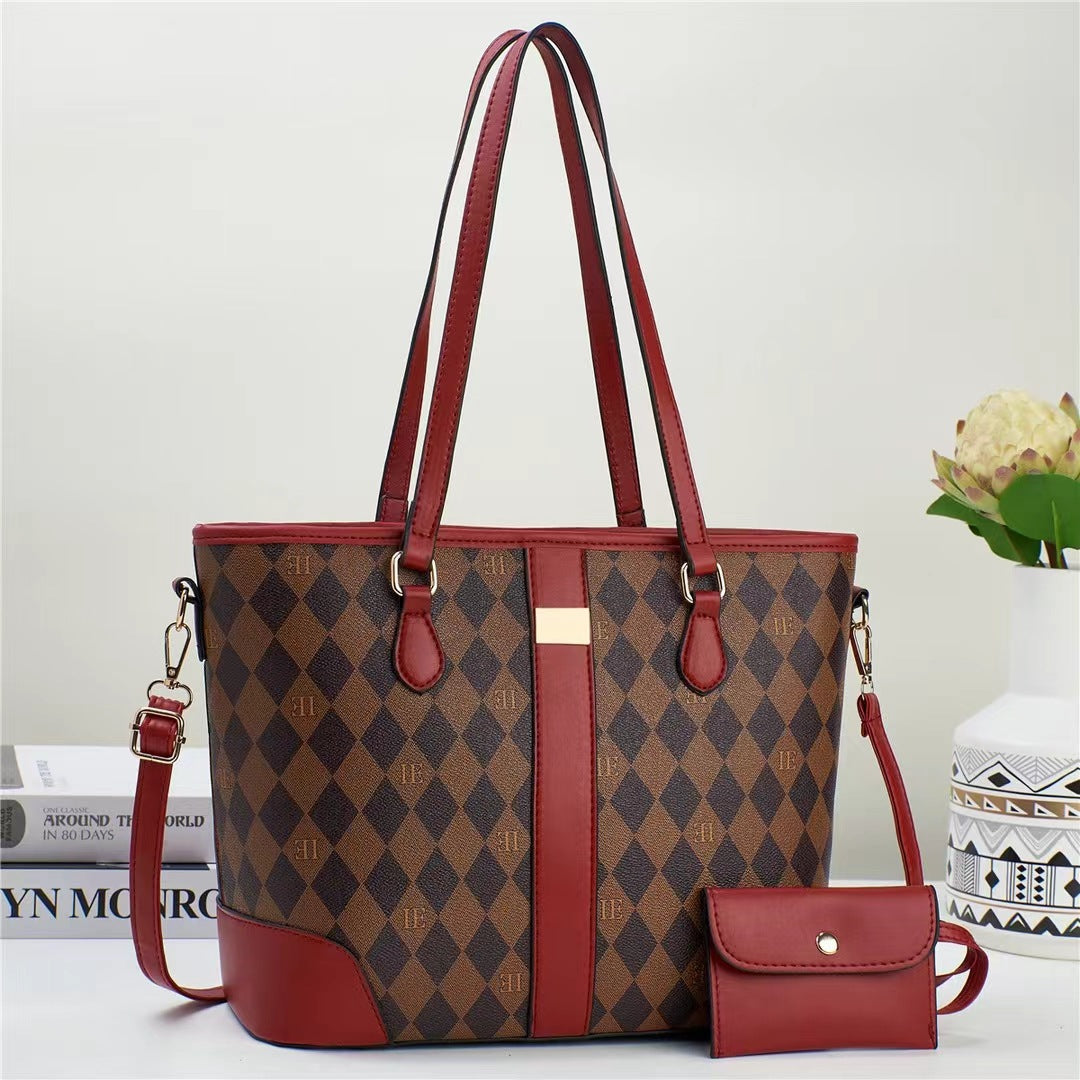 Women practical tote handbag with stylish check pattern and detachable mini clutch-https://detail.1688.com/offer/768455158576.html-Calm Wears-Rot-31-Calm Wears
