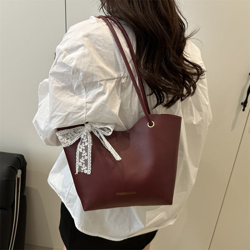 Women’s tote bag made of high-quality synthetic leather with playful bow detail-https://detail.1688.com/offer/912998880243.html-Calm Wears-Braun-nothing-Calm Wears
