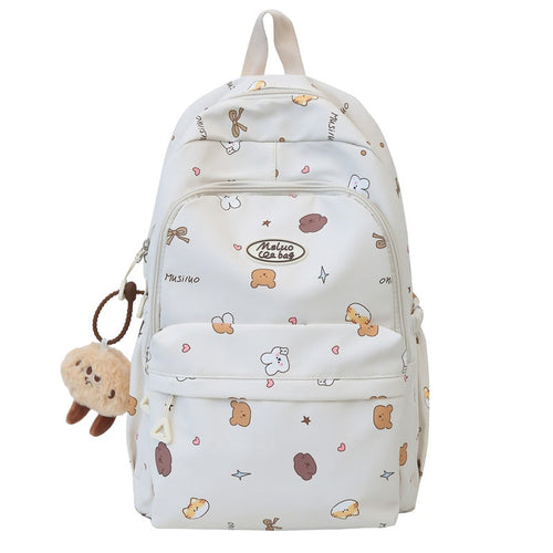 Cute Cartoon Character School Backpack-https://detail.1688.com/offer/1046499222247.html-Calm Wears-White-Calm Wears