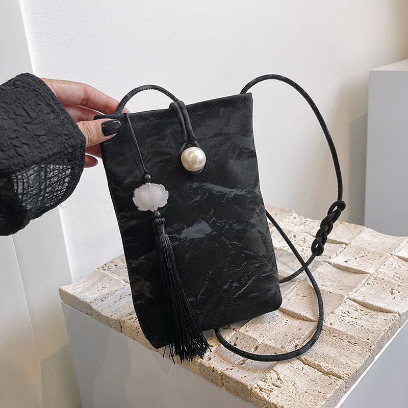 Elegant Textured Mini Crossbody Bag