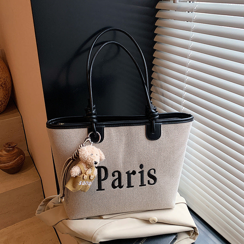 Elegant Paris Themed Tote Bag
