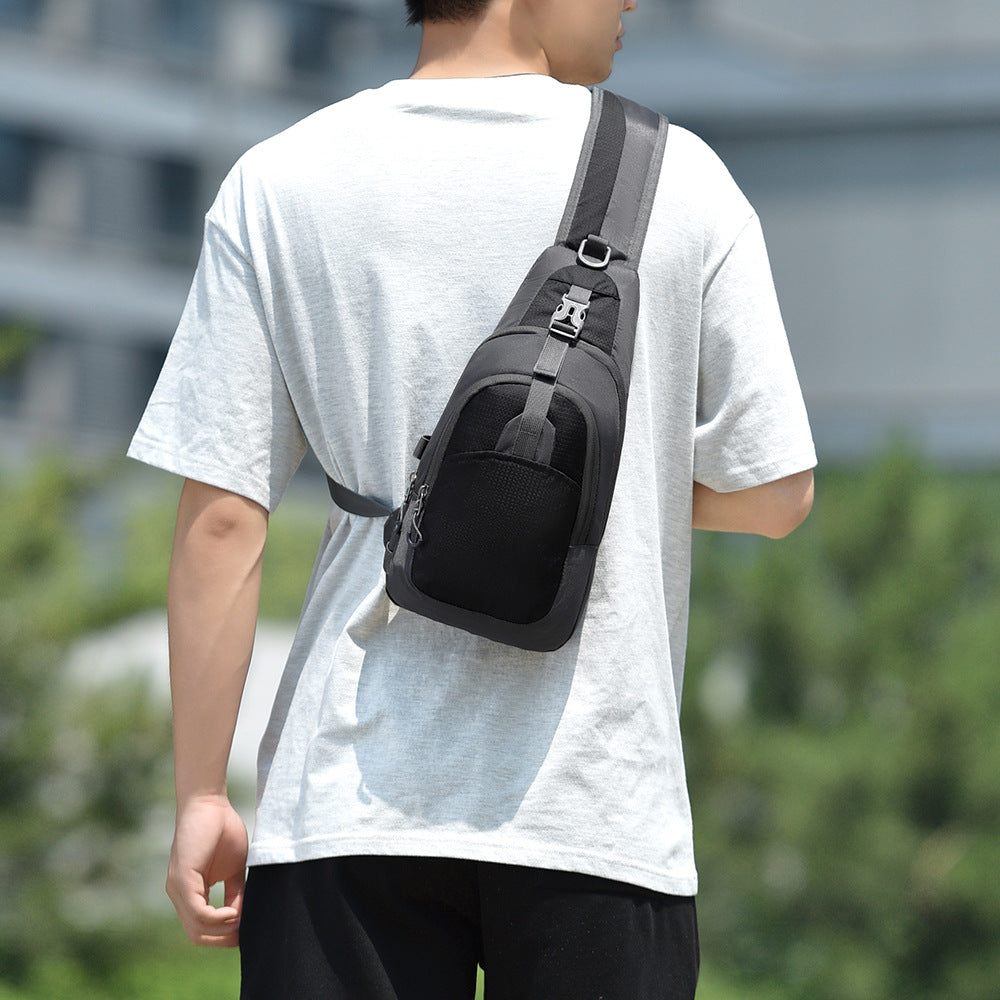 Sling backpack with comfortable back padding and many compartments