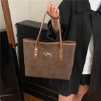 WoElegant Suede Handheld Tote Bag