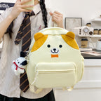 Plush backpack with cute dog design