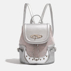 Fashionable Crocodile-Embossed Mini Backpack
