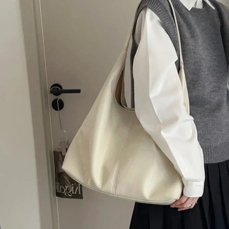Large Chic Leather Tote Bag-dione couture20260421-Calm Wears-Black-Calm Wears