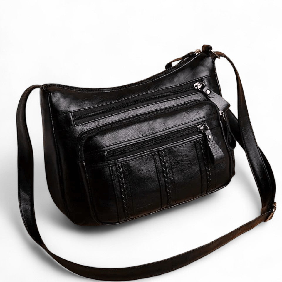 Multi-Pocket Leather Shoulder Bag-dione couture20260420-Calm Wears-Black-Calm Wears