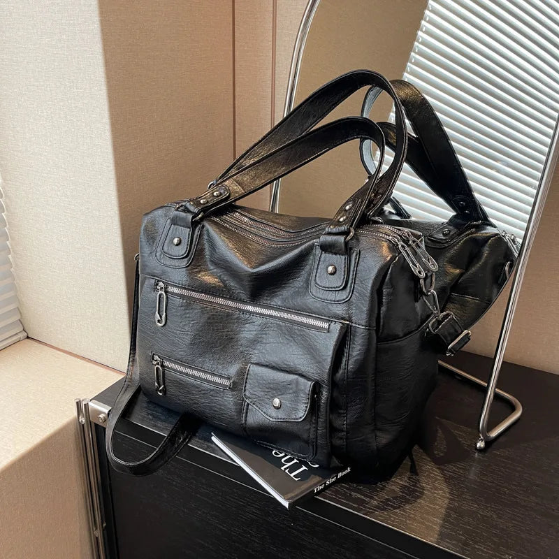 Handtas Schouder Leer Grote Capaciteit-dione couture20260421-Calm Wears-Black-Calm Wears