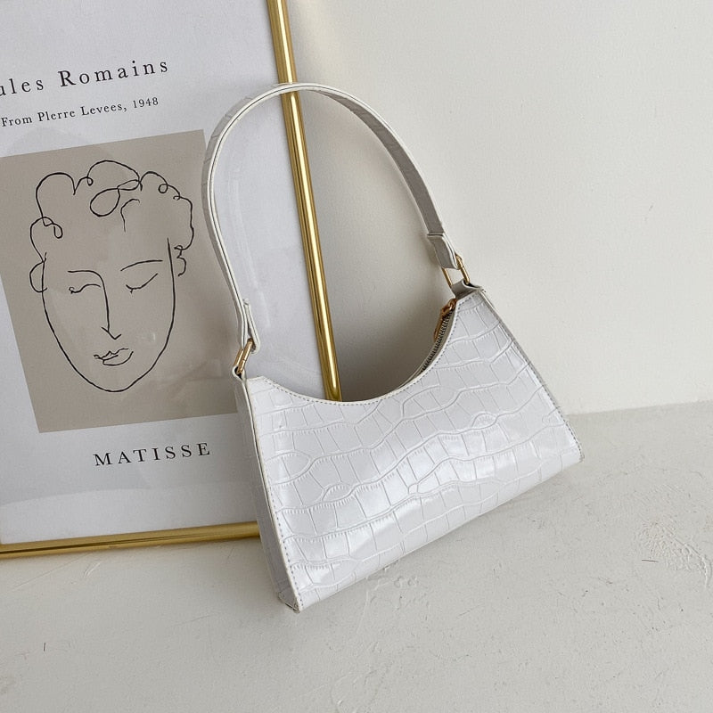 Fashionable Exquisite Shopping Bag Tote Shoulder Bags Plain Chain Bag for Women-trendvilla20240423-Calm Wears-White-Calm Wears