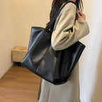 Large Trendy Tote Bag in Leather-dione couture20260421-Calm Wears-Black-Calm Wears