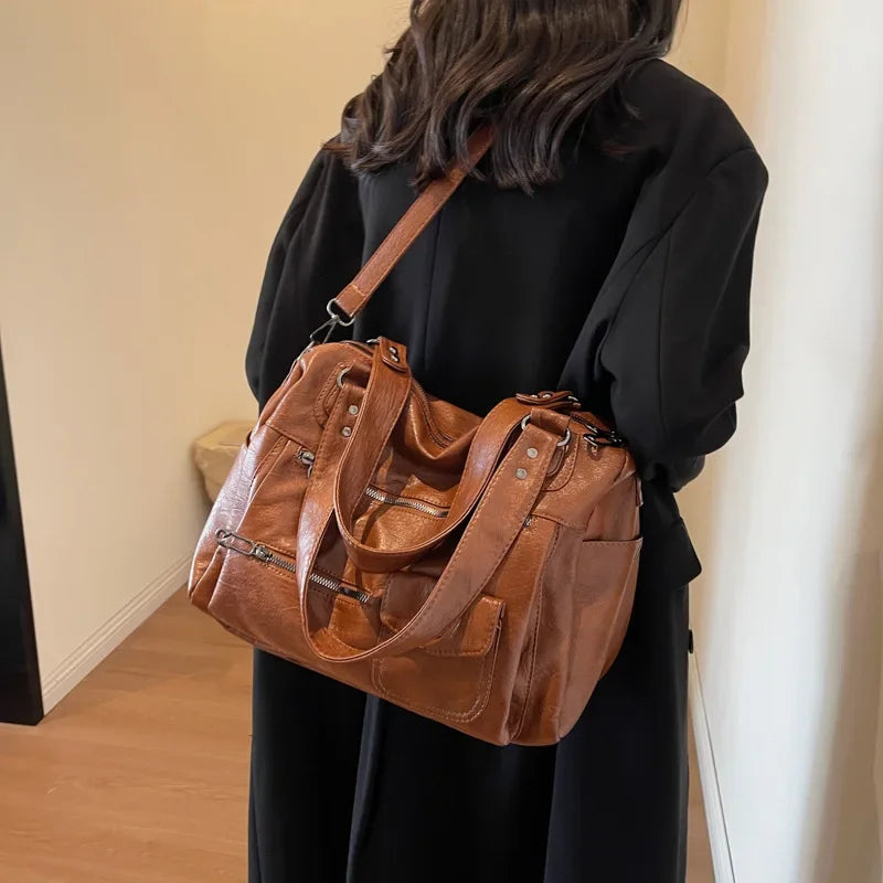 Handtas Schouder Leer Grote Capaciteit-dione couture20260421-Calm Wears-Black-Calm Wears