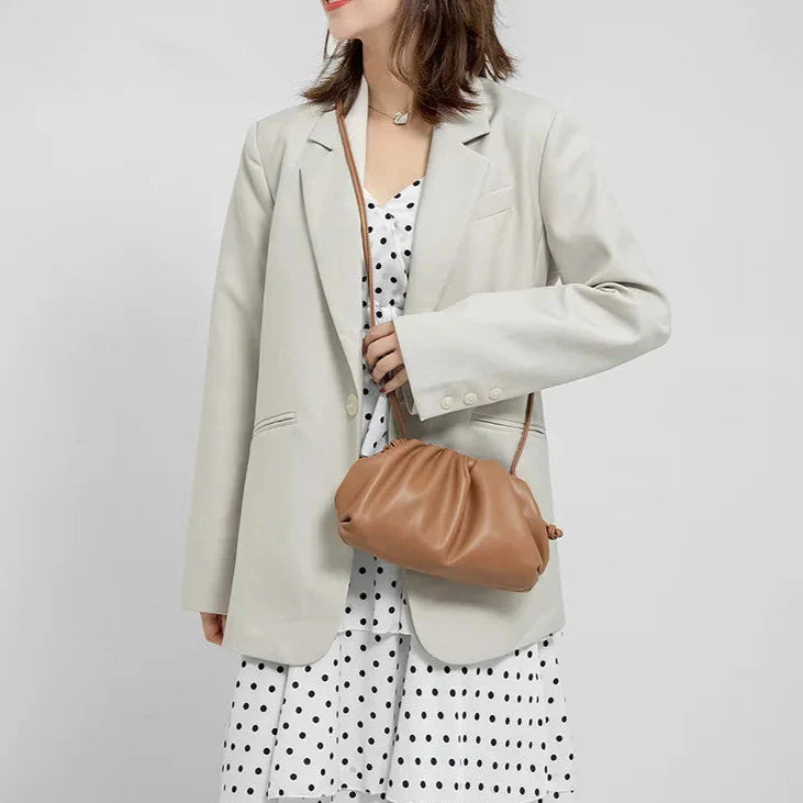 Small Leather Shoulder Handbag-dione couture20260420-Calm Wears-Brown-Calm Wears