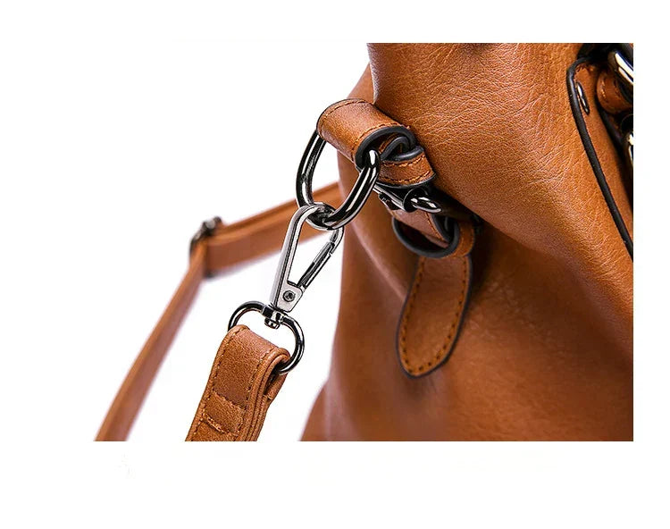 Large Capacity Vintage Soft Leather Handbag with Shoulder Strap-dione couture20260421-Calm Wears-Black-Calm Wears