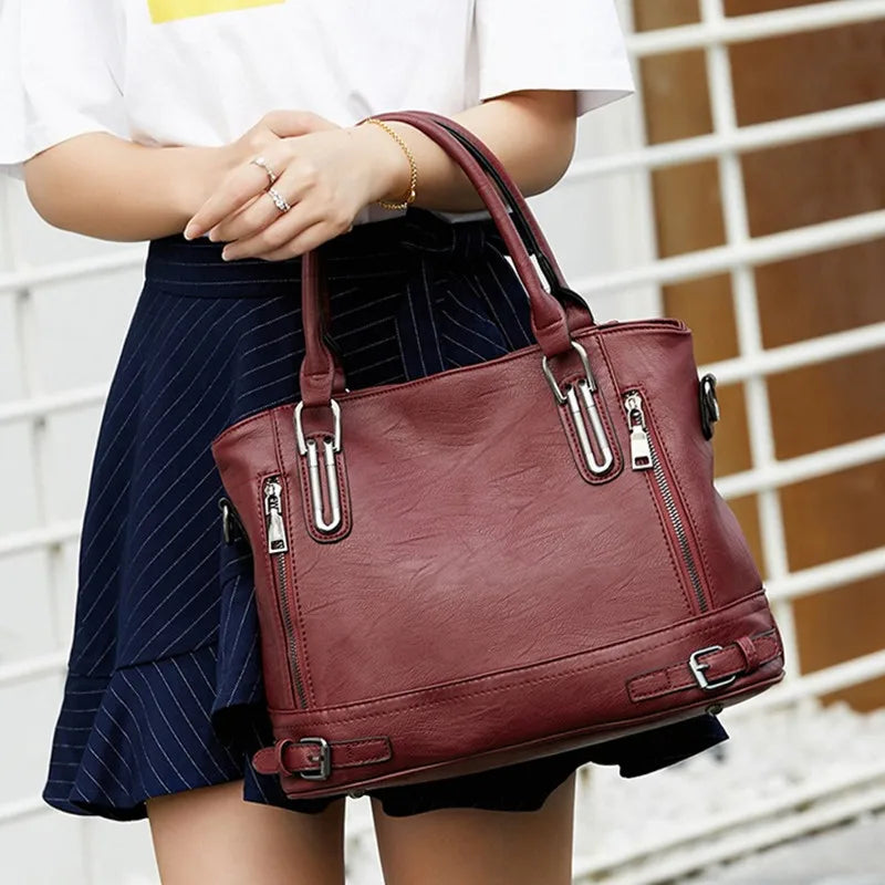 Retro Style Shoulder Handbag-Calm Wears-Black-Calm Wears
