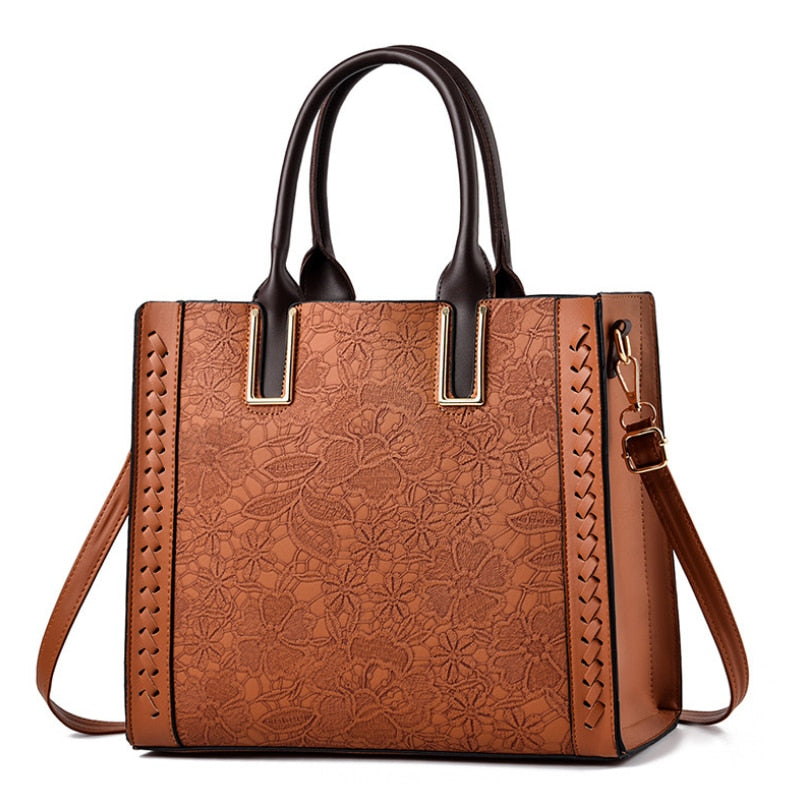Prägte Vegan Leather Top Handle Tote Bag-mayfair ellis20260422-Calm Wears-Braun-Calm Wears