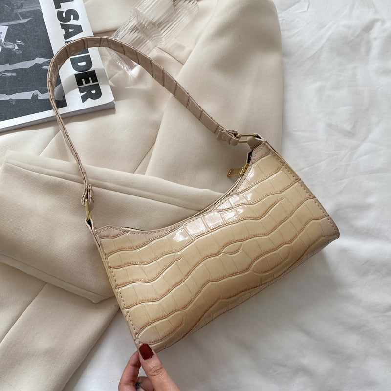 Fashionable Exquisite Shopping Bag Tote Shoulder Bags Plain Chain Bag for Women-trendvilla20240423-Calm Wears-Beige-Calm Wears