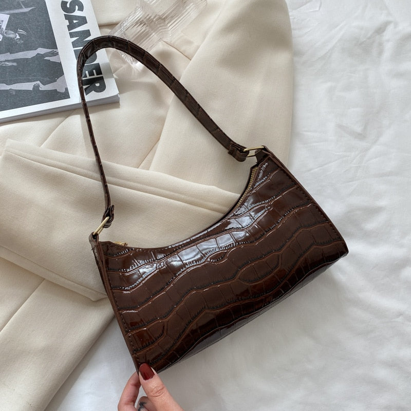 Fashionable Exquisite Shopping Bag Tote Shoulder Bags Plain Chain Bag for Women-trendvilla20240423-Calm Wears-Dark brown-Calm Wears