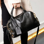 Textured Leather Shoulder Handbag-dione couture20260420-Calm Wears-Black-Calm Wears