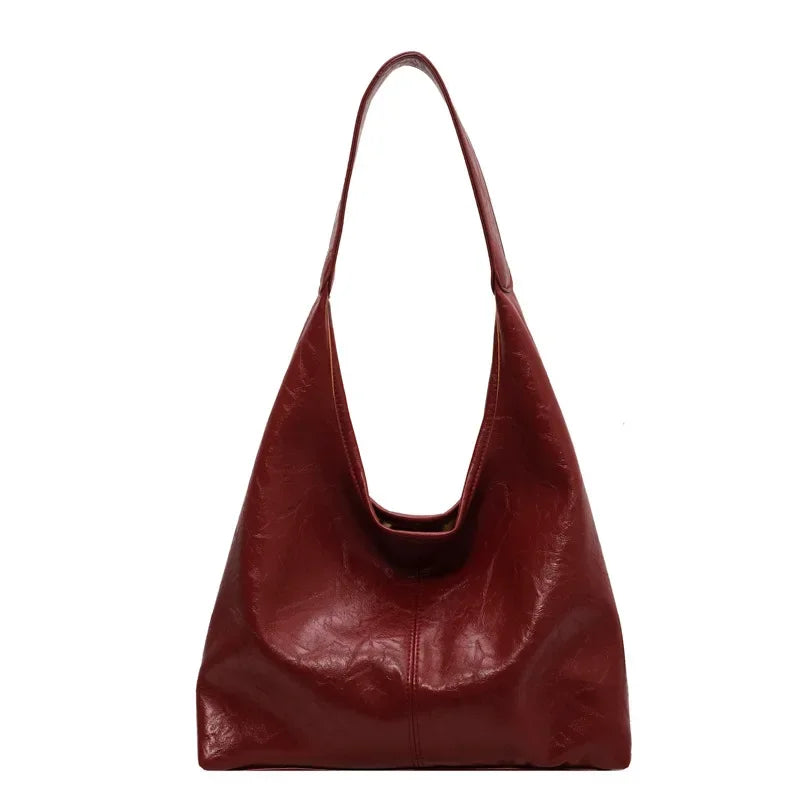 Large Chic Leather Tote Bag-dione couture20260421-Calm Wears-Red-Calm Wears