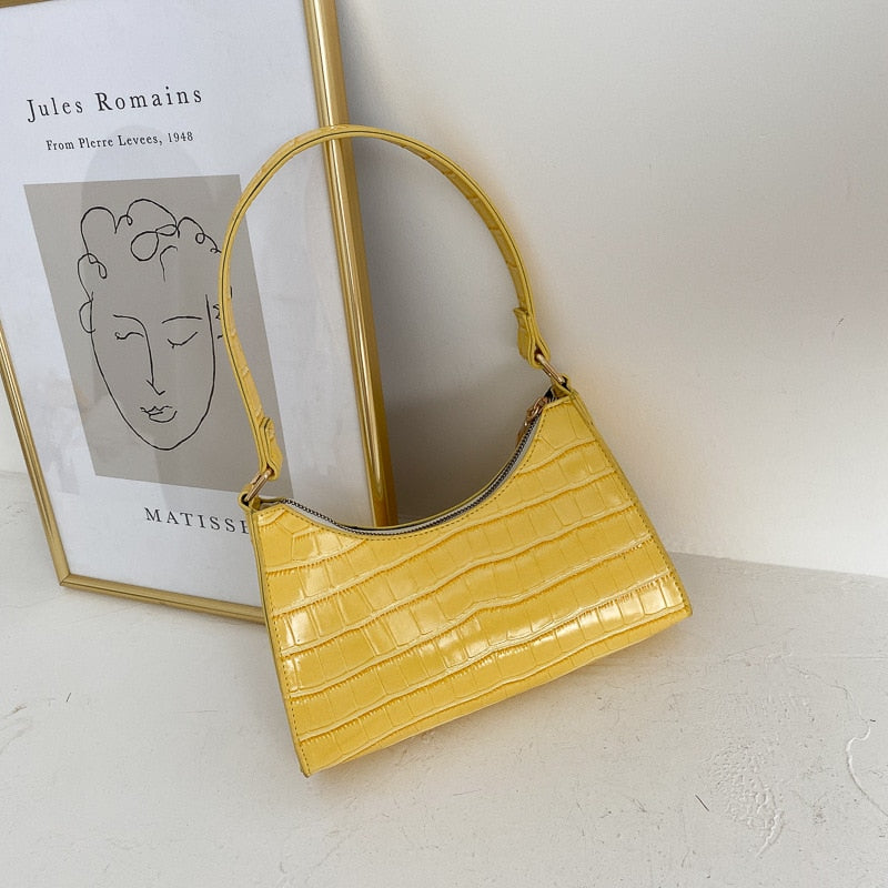 Fashionable Exquisite Shopping Bag Tote Shoulder Bags Plain Chain Bag for Women-trendvilla20240423-Calm Wears-Yellow-Calm Wears