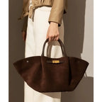 Large Suede Shoulder Handbag-dione couture20260421-Calm Wears-Coffee-Calm Wears