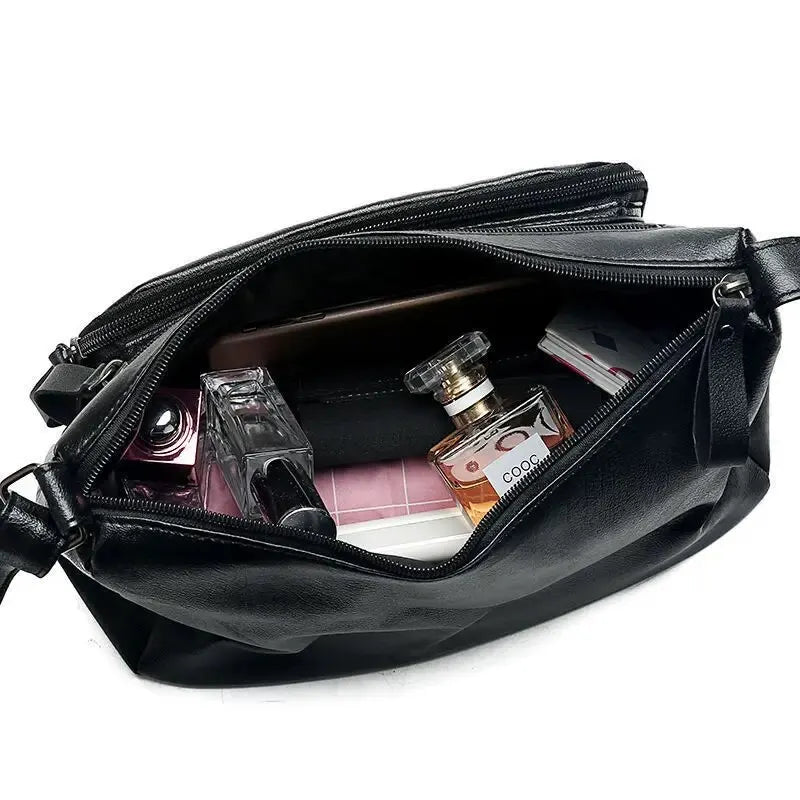 Multi-Pocket Leather Shoulder Bag-dione couture20260420-Calm Wears-Black-Calm Wears