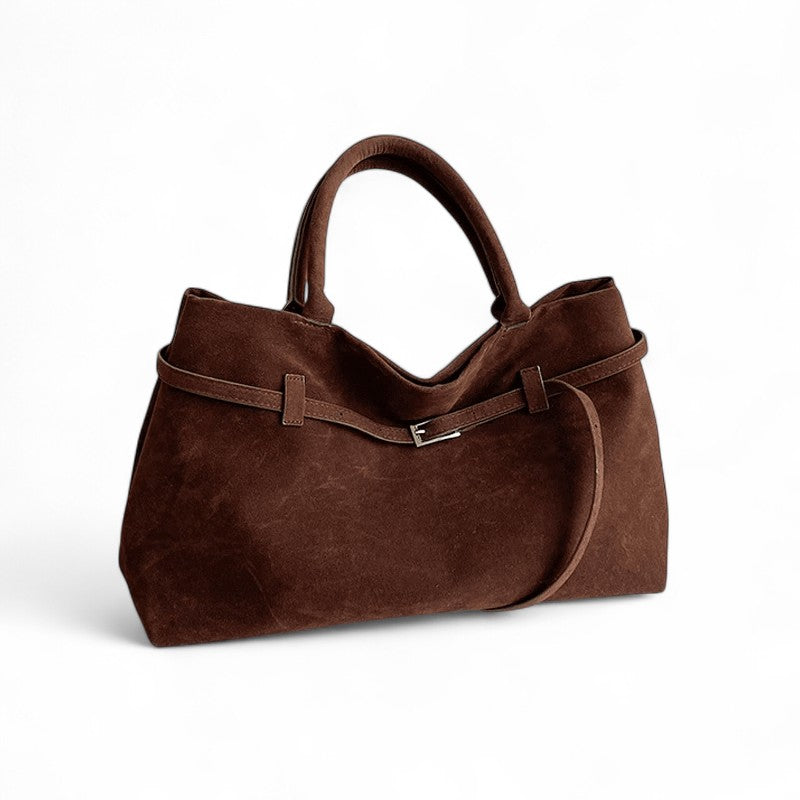 Suede Shoulder Handbag-dione couture20260421-Calm Wears-Cafe-Calm Wears