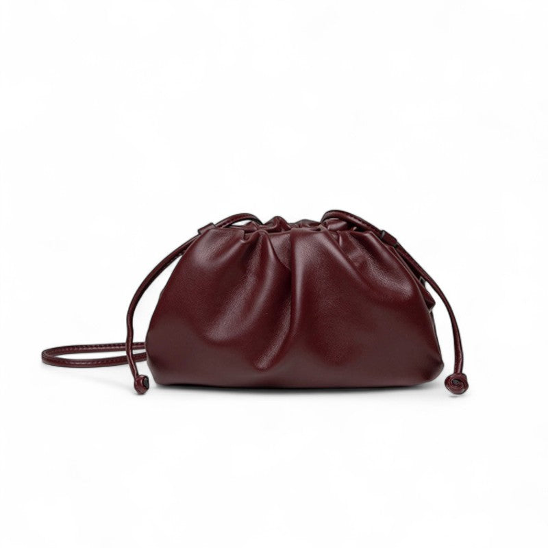 Small Leather Shoulder Handbag-dione couture20260420-Calm Wears-Bordeaux-Calm Wears