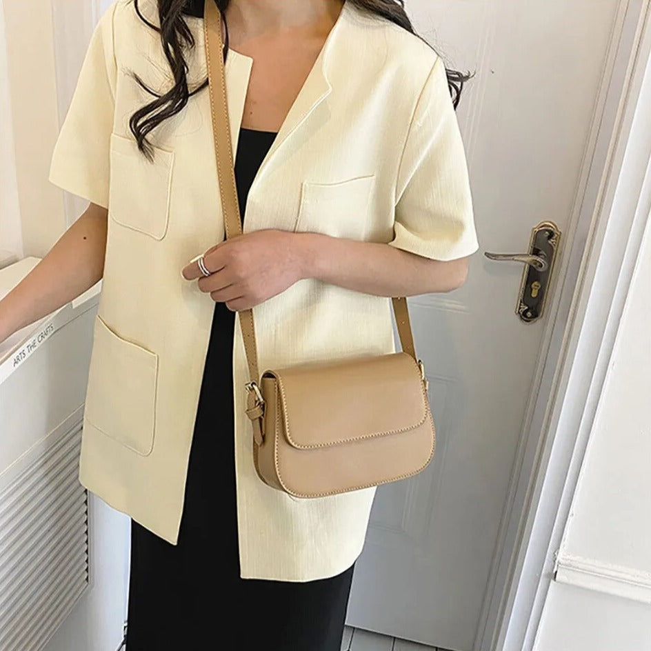 Handmade leather shoulder bag