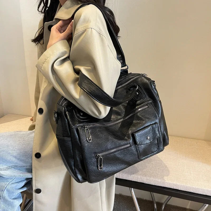 Handtas Schouder Leer Grote Capaciteit-dione couture20260421-Calm Wears-Black-Calm Wears
