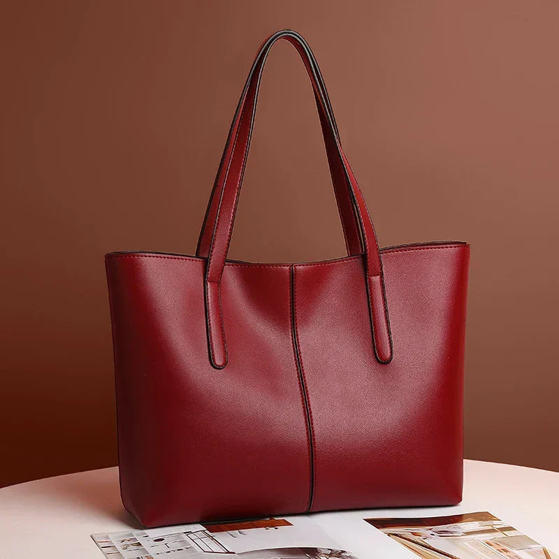 Women's Shoulder Bag Made of High-Quality PU Leather with Large Capacity