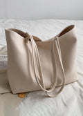 Spacious Women's Shoulder Bag Made of Soft Leather