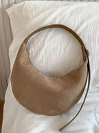 Half Moon Bag Made of Suede