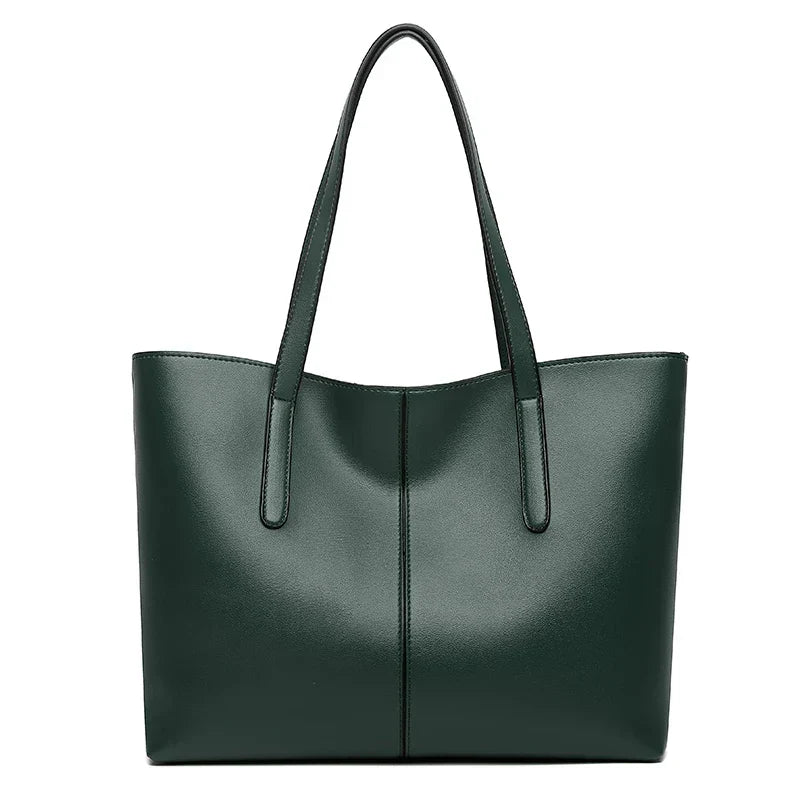 Women's Shoulder Bag Made of High-Quality PU Leather with Large Capacity-schulteboutique20250415-Calm Wears-Green-Calm Wears
