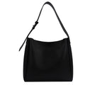 High-Quality Women's Shopper Large Capacity Shoulder Bag Pure Color Wide Strap Soft PU Leather