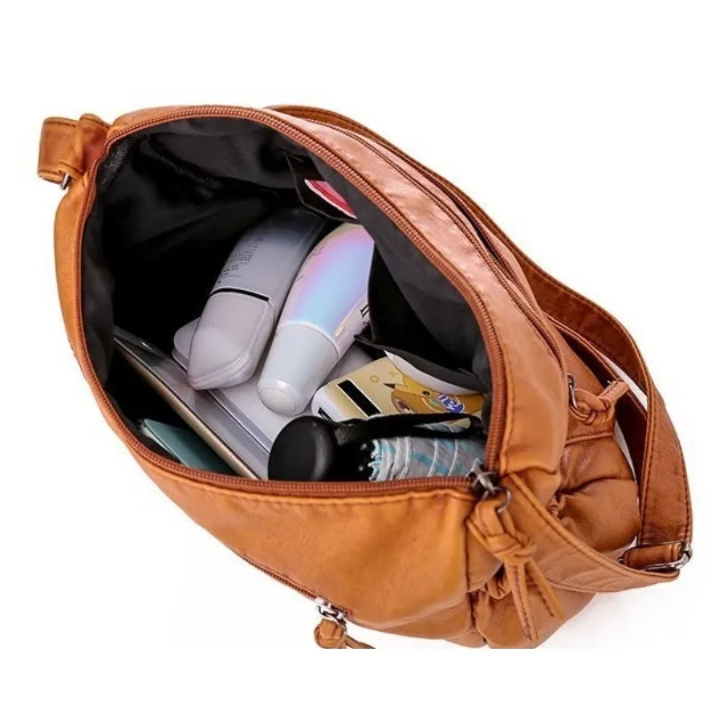 Multi-pocket Shoulder Bag in Leather-dione couture20260420-Calm Wears-Black-Calm Wears